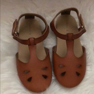 Zara Tan Leather Sandals